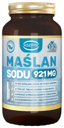 ASEPTA Maślan sodu 921mg 100 kapsułek