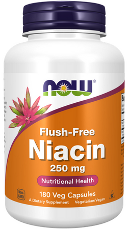 Now Foods Niacin Flush Free niacyna 250mg 180 vege kapsułek