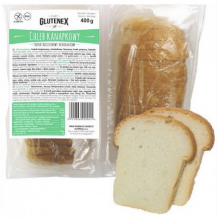 GLUTENEX Chleb bezglutenowy kanapkowy niskobiałkowy 400g