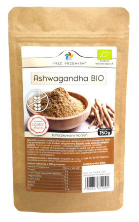 Pięć Przemian Ashwagandha korzeń BIO proszek 150g