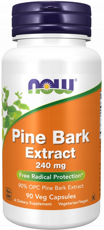 NOW Foods Pine Bark Extract 240mg 90 vege kapsułek