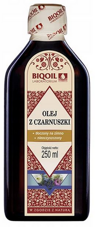BIOOIL Olej z Czarnuszki tłoczony na zimno nieoczyszczony 250ml