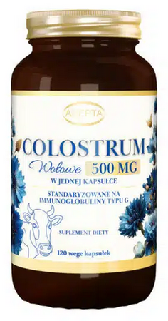 ASEPTA Colostrum Wołowe 500mg 120 vege kapsułek