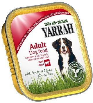 (DLA PSA) KAWAŁKI KURCZAKA Z WOŁOWINĄ BIO 150 g - YARRAH