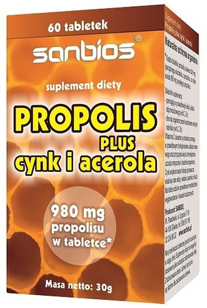 SANBIOS PROPOLIS PLUS 60 TAB