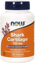 Now Foods „Chrząstka rekina” 750 mg – 100 kaps Shark