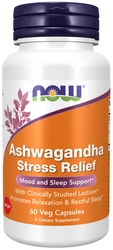 NOW Foods Ashwagandha Stress Relief 60 vege kapsułek