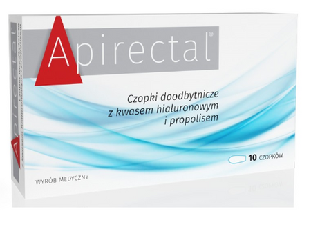  APIPOLFARMA  Apirectal Czopki doodbytnicze hialuron i propolis 10sztuk