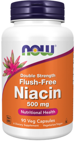 Now Foods Niacin Flush Free Double niacyna 500mg 90 vege kapsułek