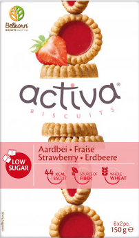 Belkorn Activia ciastka z truskawkami bez dodatku cukru 150g