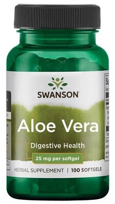 Swanson Aloe Vera aloes 25mg 100 kapsułek