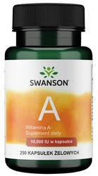 Swanson Witamina A 10000 IU 250 kapsułek żelowych
