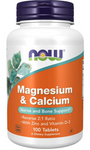 NOW Foods Magnesium & Calcium 100 tabletek