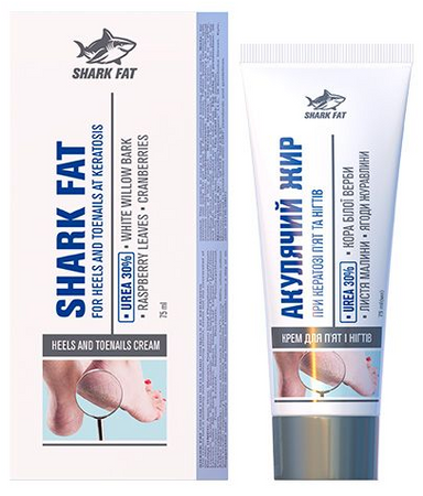 Krem Do Pięt i Paznokci Na Rogowacenie Tłuszcz Rekina Mocznik 30% 75ml