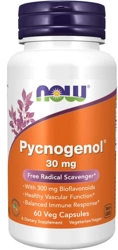 NOW Foods Pycnogenol Ekstrakt z kory francuskiej sosny morskiej 30mg 60 kapsułek