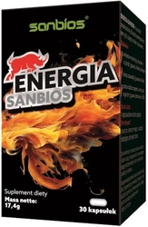 SANBIOS Energia kofeina tauryna B6 30 kapsułek