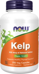 NOW Foods KELP jod 325mcg 250 vege kapsułek