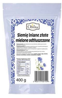 OLVITA Siemię lniane złote odtłuszczone 400g