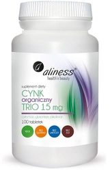 aliness Cynk Organiczny Trio 15mg 100 tabletek