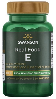 Swanson Witamina E 400 IU z pestek 60 kapsułek żelowych