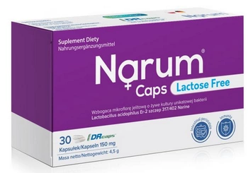Narum Caps Lactose Free Lactobacillus acidophilus 150g 30 kapsułek