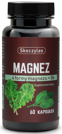 Skoczylas MAGNEZ 4 formy witamina B6 szpinak jarmuż 60 kapsułek