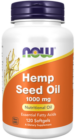 NOW Foods Hemp Seed Oil konopny 1000mg 120 kapsułek żelowych