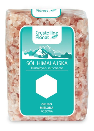 CRYSTALLINE PLANET Sól himalajska różowa grubo mielona 600 g