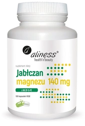aliness Jabłczan Magnezu 140mg z B6 (P-5-P) 100 vege kapsułek