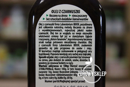 BIOOIL Olej z Czarnuszki tłoczony na zimno nieoczyszczony 100ml