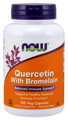 Now Foods Quercetin with Bromelain kwercetyna bromelaina 120 vege kapsułek