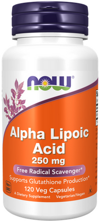 NOW Foods Alpha Lipoic Acid kwas alfa liponowy 250mg 120 vege kapsułek