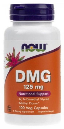 NOW Foods DMG dimetyloglicyna kwas pangamowy 100 vege kapsułek