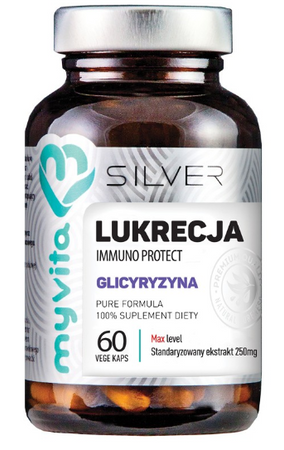 MyVita Lukrecja ekstrakt Silver Glicyryzyna 60 kapsułek