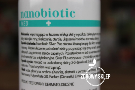 Nano-Tech nanobiotic Silver PLUS MED srebro aXonnite spray 150ml