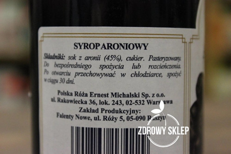 Polska Róża SYROP Aroniowy 250ml