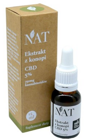 NAT Olejek CBD 5% ekstrakt z konopi 15ml