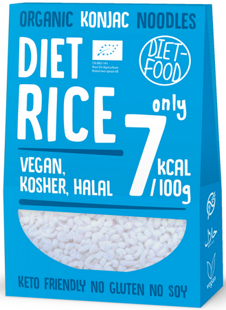 Diet-Food makaron konjac w kształcie ryżu bezglutenowy bio 300g