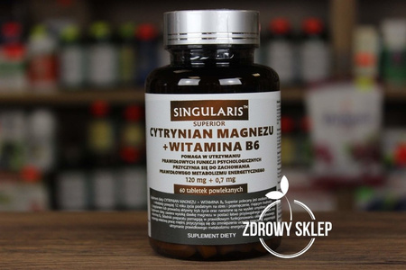 Singularis CYTRYNIAN MAGNEZU + WITAMINA B6 120mg+0,7mg 60 tabletek