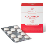 GENACTIV Colostrum z maliną 60 tabletek do ssania