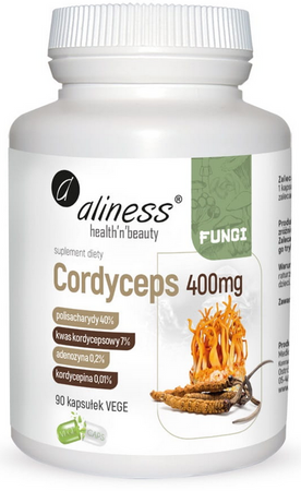 aliness Cordyceps kordyceps 400mg 90 vege kapsułek