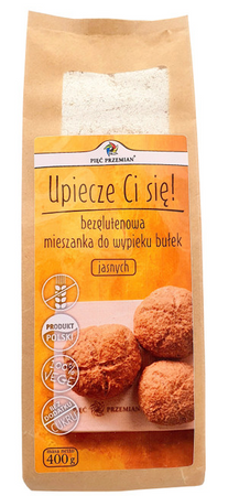 PIĘĆ PRZEMIAN Upiecze Ci się ! Mieszanka na bułki bezglutenowe jasne 400 g