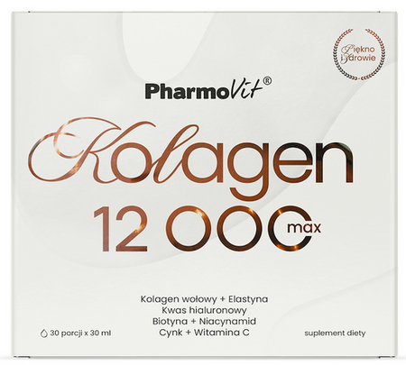 PharmoVit Kolagen 12000 Max kolagen wołowy 30x30ml