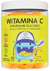 MYVITA Witamina C Żelki z pektyny cytrusowej naturalne dla dzieci  60 sztuk