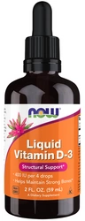 NOW Foods Witamina D3 100IU w 1 kropli 59ml