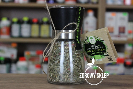 Dary Natury sól himalajska do sałatek z eko ziołami młynek 95g