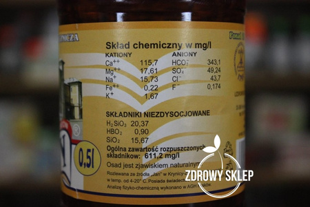 Woda JAN lecznicza PET 500ml