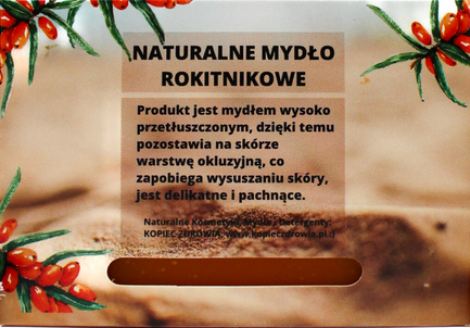 Kopiec Zdrowia Naturalne mydło rokitnikowe 120g