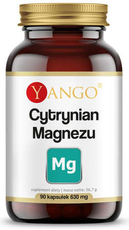 YANGO Cytrynian magnezu bezwodny  630mg 90 kapsułek