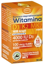 ASEPTA Witamina D3 plus K2 MK7 forte krople 30ml